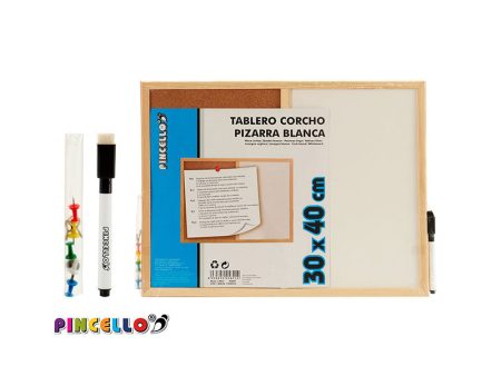 Pincello - Minnestavla & Whiteboard Med Tillbehör 30X40 For Sale