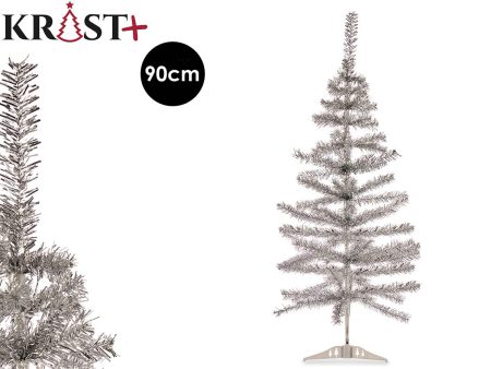 Krist - Julgran Metallic Silver 90Cm (Konstgjord) For Cheap