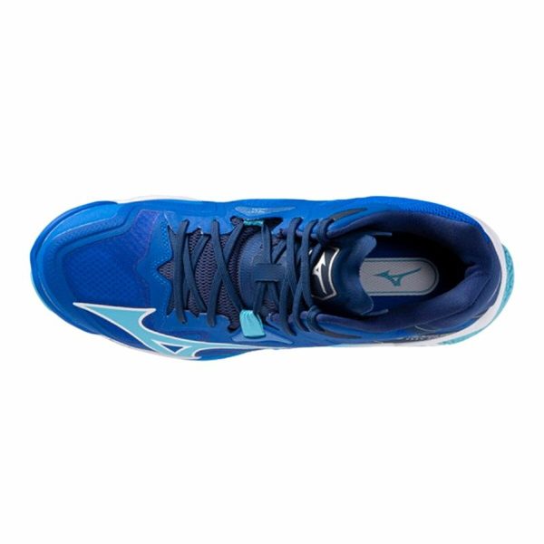 Chaussures de Sport pour Homme Mizuno Wave Lightning Z8 Mid Bleu Volleyball For Cheap