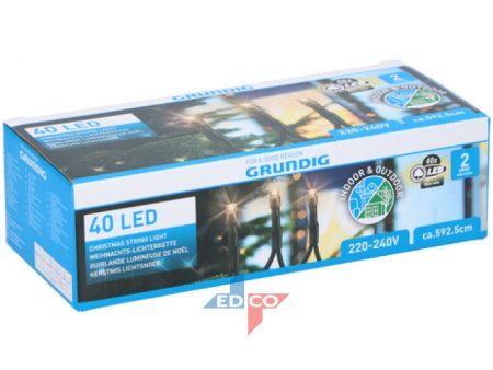 Grundig - Ljuskedja Med 40 Led-Lampor 592Cm 220-240V Supply