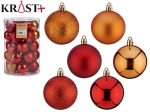 Krist - Set Julgranskulor Mix 30 St A 6 Cm Orange Till Röd Sale