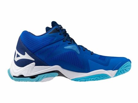 Chaussures de Sport pour Homme Mizuno Wave Lightning Z8 Mid Bleu Volleyball For Cheap